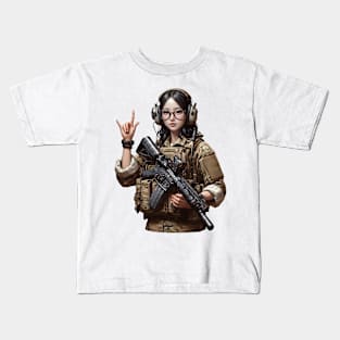 Tactical Girl Kids T-Shirt